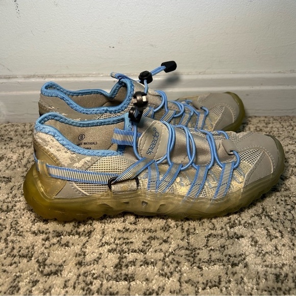 Speedo Blue & Gray Slip-On Water Shoes Size 8 - Picture 1 of 7